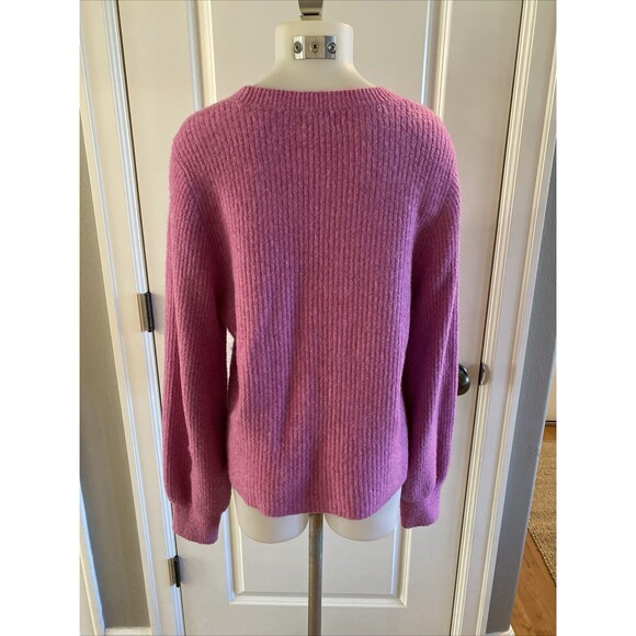 J Crew Pink Size XL Extra Soft Puff Long Sleeve Pullover Sweater Women's - Picture 6 of 12